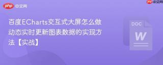 百度ECharts交互式大屏怎么做 动态实时更新图表数据的实现方法【实战】