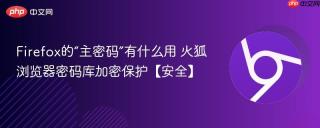 Firefox的“主密码”有什么用 火狐浏览器密码库加密保护【安全】