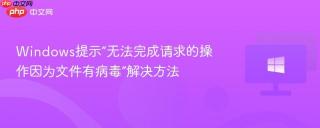 Windows提示“无法完成请求的操作因为文件有病毒”解决方法