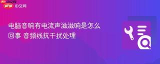 电脑音响有电流声滋滋响是怎么回事 音频线抗干扰处理