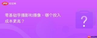 零基础学摄影和摄像，哪个投入成本更高？