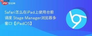 Safari怎么在iPad上使用台前调度 Stage Manager浏览器多窗口【iPadOS】