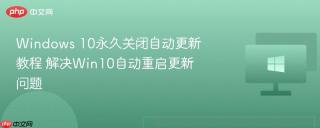 Windows 10永久关闭自动更新教程 解决Win10自动重启更新问题