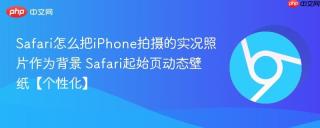 Safari怎么把iPhone拍摄的实况照片作为背景 Safari起始页动态壁纸【个性化】