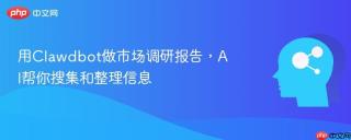用Clawdbot做市场调研报告，AI帮你搜集和整理信息