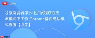 谷歌浏览器怎么让扩展程序在无痕模式下工作 Chrome插件隐私模式设置【必学】