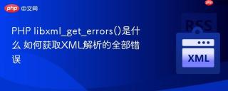PHP libxml_get_errors()是什么 如何获取XML解析的全部错误
