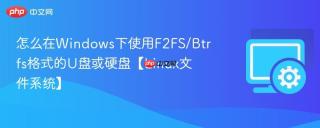 怎么在windows下使用f2fs/btrfs格式的u盘或硬盘【linux文件系统】