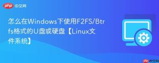 怎么在Windows下使用F2FS/Btrfs格式的U盘或硬盘【Linux文件系统】