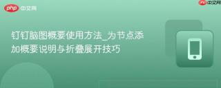 钉钉脑图概要使用方法_为节点添加概要说明与折叠展开技巧