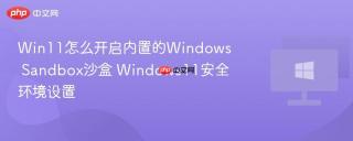 Win11怎么开启内置的Windows Sandbox沙盒 Windows11安全环境设置