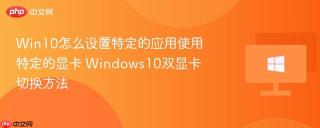 Win10怎么设置特定的应用使用特定的显卡 Windows10双显卡切换方法