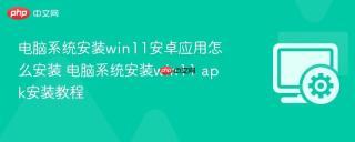 电脑系统安装win11安卓应用怎么安装 电脑系统安装win11 apk安装教程