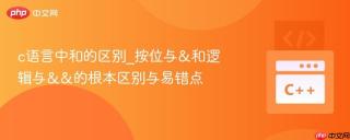 c语言中和的区别_按位与&和逻辑与&&的根本区别与易错点