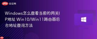 Windows怎么查看当前的网关IP地址 Win10/Win11路由器后台地址查询方法