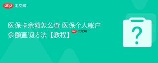 医保卡余额怎么查 医保个人账户余额查询方法【教程】