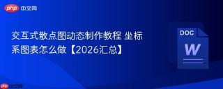 交互式散点图动态制作教程 坐标系图表怎么做【2026汇总】