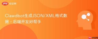 Clawdbot生成JSON/XML格式数据，后端开发好帮手