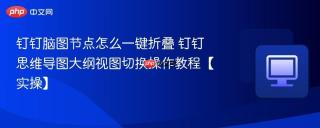 钉钉脑图节点怎么一键折叠 钉钉思维导图大纲视图切换操作教程【实操】
