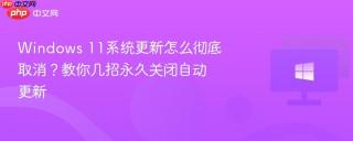 Windows 11系统更新怎么彻底取消？教你几招永久关闭自动更新