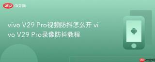 vivo V29 Pro视频防抖怎么开 vivo V29 Pro录像防抖教程