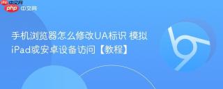 手机浏览器怎么修改UA标识 模拟iPad或安卓设备访问【教程】