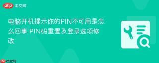 电脑开机提示你的pin不可用是怎么回事 pin码重置及登录选项修改