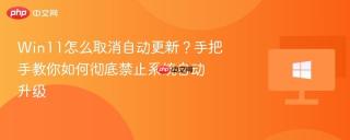 win11怎么取消自动更新？手把手教你如何彻底禁止系统自动升级