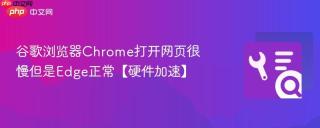 谷歌浏览器chrome打开网页很慢但是edge正常【硬件加速】