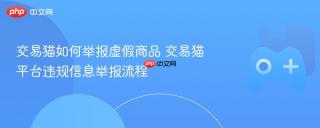 交易猫如何举报虚假商品 交易猫平台违规信息举报流程