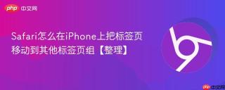 safari怎么在iphone上把标签页移动到其他标签页组【整理】