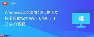 windows怎么查看cpu是否支持虚拟化技术 win10/win11开启vt教程