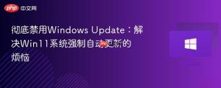 彻底禁用Windows Update：解决Win11系统强制自动更新的烦恼