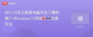 Win10怎么查看电脑开启了哪些端口 Windows10网络安全检查方法
