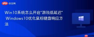 Win10系统怎么开启“游戏低延迟” Windows10优化鼠标键盘响应方法