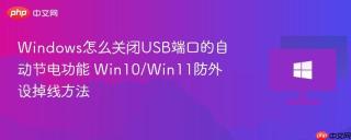 Windows怎么关闭USB端口的自动节电功能 Win10/Win11防外设掉线方法