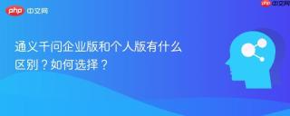 通义千问企业版和个人版有什么区别？如何选择？
