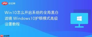 Win10怎么开启系统的全局黑白滤镜 Windows10护眼模式高级设置教程