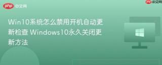 Win10系统怎么禁用开机自动更新检查 Windows10永久关闭更新方法