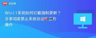 Win11系统如何拦截强制更新？分享彻底禁止系统自动升级的操作