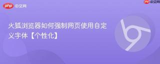火狐浏览器如何强制网页使用自定义字体【个性化】
