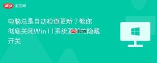 电脑总是自动检查更新？教你彻底关闭Win11系统更新的隐藏开关