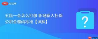 五险一金怎么扣缴 职场新人社保公积金缴纳标准【详解】