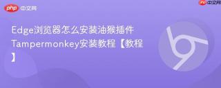 edge浏览器怎么安装油猴插件 tampermonkey安装教程【教程】