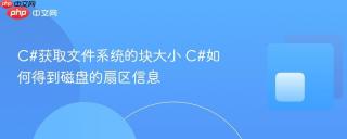 c#获取文件系统的块大小 c#如何得到磁盘的扇区信息