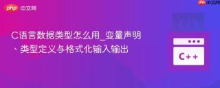 C语言数据类型怎么用_变量声明、类型定义与格式化输入输出