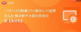 11代/12代酷睿CPU装Win10蓝屏怎么办 解决新平台装旧系统问题【兼容性】