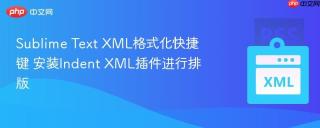 Sublime Text XML格式化快捷键 安装Indent XML插件进行排版