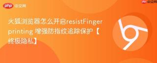 火狐浏览器怎么开启resistFingerprinting 增强防指纹追踪保护【终极隐私】