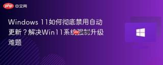 Windows 11如何彻底禁用自动更新？解决Win11系统强制升级难题